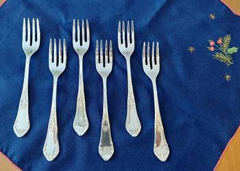 Platerowane widelce do ryb Hefra - 6 sztuk