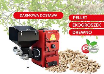 NOWOŚĆ! Kocioł na drewno, pellet, ekogroszek ATEST 5 KLASA 15 kW