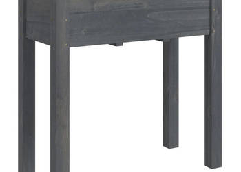Kwietnik z wyściółką szary 71x37x76 cm lite drewno jodłowe WM-364232