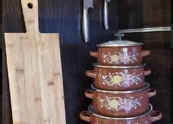 99 zł  Garnki emaliowane brązowe