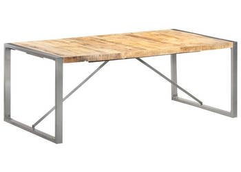 Stół jadalniany 200x100x75 cm surowe lite drewno mango WM-321565