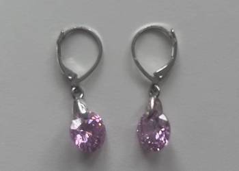 Kolczyki różowe oczka