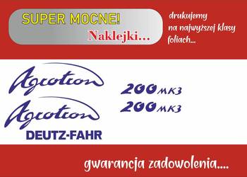 Naklejki Deutz Agrotron mk 200 i inne modele