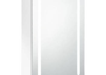 Szafka łazienkowa z lustrem i LED lśniąca biel 50x13x70 cm WM-326501