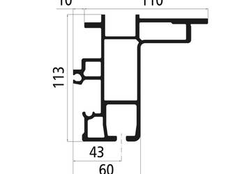 Profil kurtynowy Standard, H=113 mm, L=8500 mm