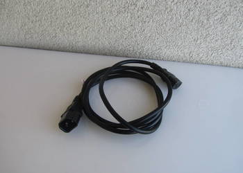 Przedłużacz kabel czarny C 13 - C 14 długość 1,8 m