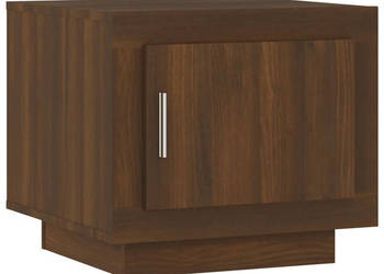Stolik kawowy brązowy dąb 51x50x45 cm materiał drewnopochodny WM-817230