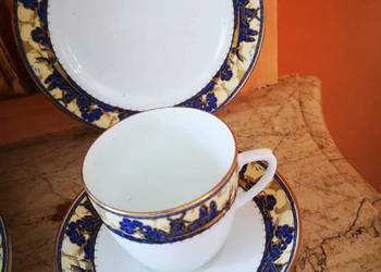 Filiżanka z talerzykiem. TRIOOD. TRADE MARK. Wiatraki, żaglówk Filiżanka z talerzykiem. TRIOOD. TRADE MARK. Wiatraki, żaglówk