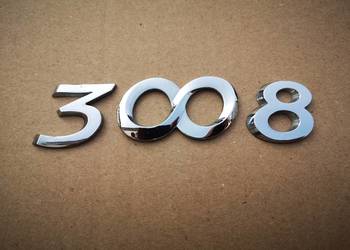 PEUGEOT 3008 emblemat napis cyfry klapy tył