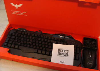 NOWY Zestaw klawiatura USB + mysz USB, RGB HAVIT HV-KB558CM