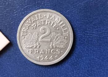 Stare monety 2 frank 1944 Francja