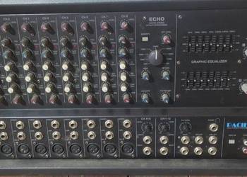Wzmacniacz Pacific M612 12CH Stereo Powered Mixer 2x300W oraz kolumny 2x 35