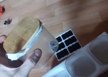 Słoik z pokrywką do przechowywania np mąki cukru kawy 6 szt