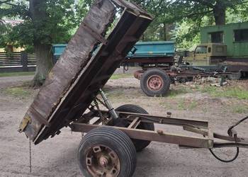 Przyczepka 3stronny kiper wywrot hydrauliczny traktorek mini