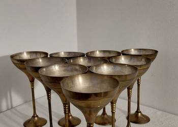 Kielichy z Mosiądzu 10szt. vintage