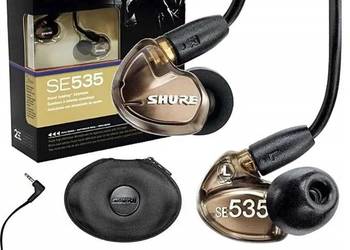 Słuchawki dokanałowe Shure SE535 Brazowe Pokrowiec nakładki instrukcja