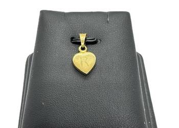 Złota zawieszka pr 585 0,63g (Serce z literką "R")