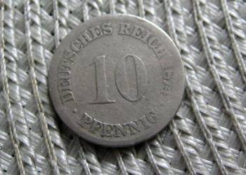 Niemcy 10 Pfennig 1874r - F