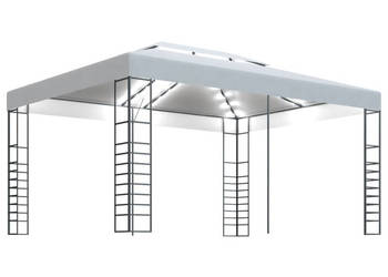 Altana ze sznurem lampek LED 4x3x27 m biała WM-3070307