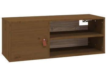 Szafka ścienna miodowy brąz 80x30x30 cm lite drewno sosnowe WM-818391