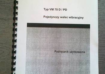 Instrukcja obsługi DTR walca VIBROMAX VM75D/PD