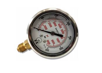 Manometr Hydrauliczny CIŚNIENIOMIERZ 0-600 BAR DOLNY [2777]