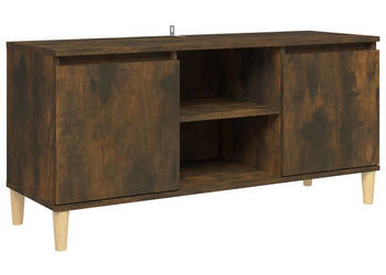 Szafka TV drewniane nóżki przydymiony dąb 1035x35x50 cm WM-813158
