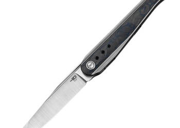 Nóż składany Bestech Spear Phisher White Titanium/Blue Marble CF, Hand Rub…