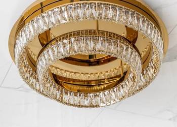 Plafon kryształowy złoty glamour nowoczesny 65cm