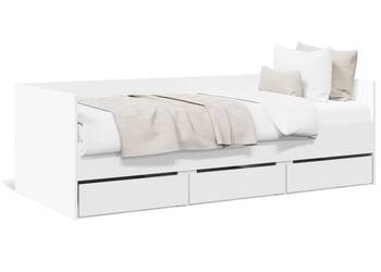 vidaXL Łóżko dzienne z szufladami, bez materaca, białe(SKU:3280818)
