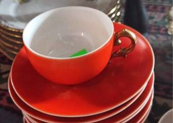 Filiżanka do espresso. KPM.  1904- 1945Niezwykły kolor- pomarańczowy. Filiżanka do espresso. KPM.  1904- 1945Niezwykły kolor- pomarańczowy.