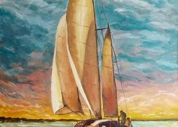 Obraz olejny "Żaglówka" Obraz olejny "Żaglówka"