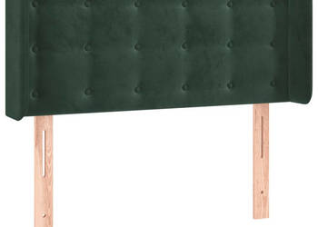 Zagłówek do łóżka z LED ciemnozielony 103x16x78/88cm aksamit WM-3123715