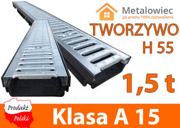 Odwodnienie liniowe KANAŁ Korytko z Tworzywa pokrywa Ocynk