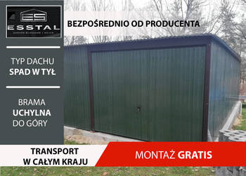 Garaż Blaszany ZIELONY- Garaże Blaszane | Wiaty | Hale | -ESSTAL-