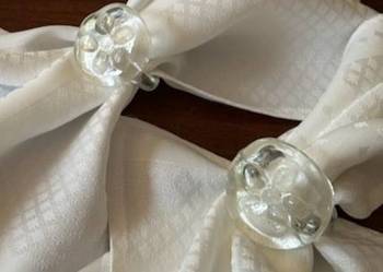 OBRĄCZKI NA SERWETKI  12 szt.Altom Poland szkło hand made nowe na prezent