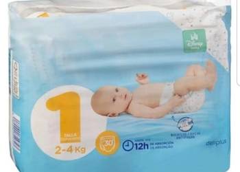 Pampersy -Pieluchy  dla niemowląt rozmiar 1  2-4 kg Deliplus [30 sztuk]