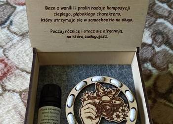 Drewniany Dyfuzor Samochodowy z GRAWEREM | Wielorazowy + Olejek | Prezent