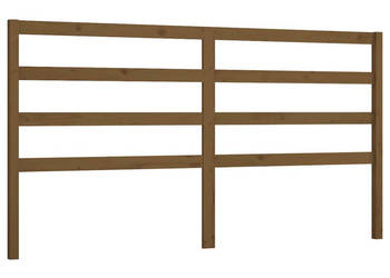 Wezgłowie łóżka miodowy brąz 206x4x100 cm lite drewno sosnowe WM-817663