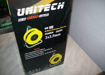 przedłużacz unitech ut 741 nowy 50metrów 2500watt