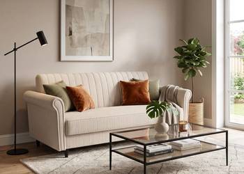 Wersalka Uszak Rozkładana Sofa Kanapa do Salonu Duży Wybór Tkanin