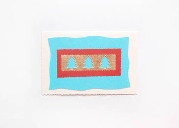 niebieska kartka na Boże Narodzenie, świąteczna kartka z choinkami, kartki