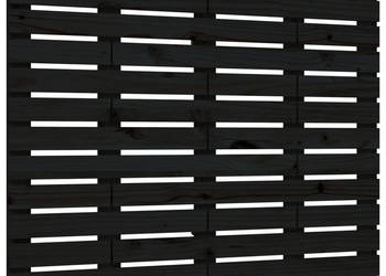 Wezgłowie łóżka czarne 126x3x915 cm lite drewno sosnowe WM-824682