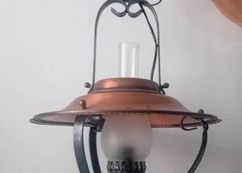 Rustykalna lampa wisząca retro, żyrandol naftowy