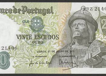PORTUGALIA 20 ESCUDOS 1971 - STAN BANKOWY UNC
