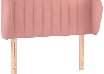 Zagłówek uszak różowy 103x23x78/88 cm aksamitny WM-3117429
