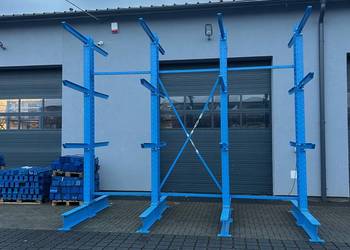 Regały wspornikowe ramię 110cm 500kg na dłużyce rury drewno profile H400cm