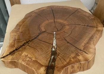 Stolik kawowy live edge dąb jesion wiąz ława