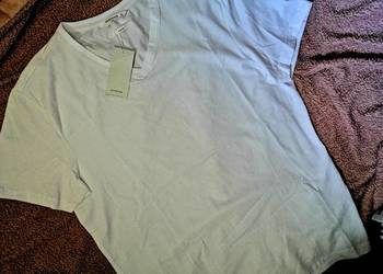 RESERVED _ NOWA basic Bawełniana Biała Gładka Koszulka T-shirt Bluzka