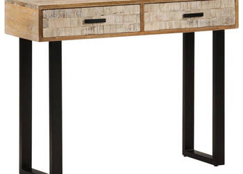 Stolik konsolowy 100x30x75 cm lite drewno mango WM-320823